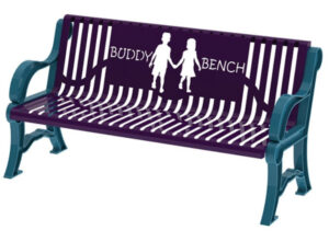 5′ Classic Bench, Portable/Surface Mount, Kind Kids Buddy Bench Design