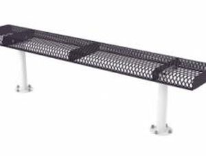 6′ Rolled Standard Bench without Back, Surface Mount