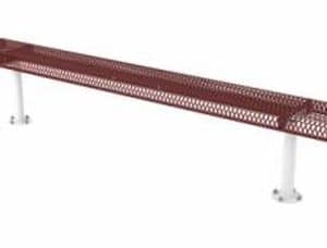 8′ Rolled Standard Bench without Back, Surface Mount