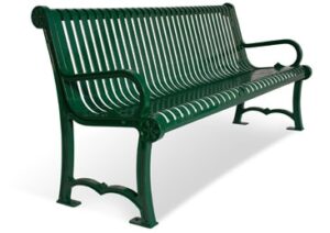 4′ CHARLESTON BENCH WITH BACK, FIESTA