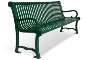 4′ CHARLESTON BENCH WITH BACK, WAVE
