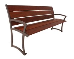 4′ Bryce Ipe Bench with Back, Portable/Surface Mount