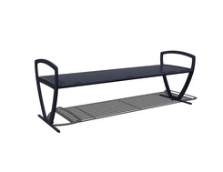 6′ Zion without Back with Side Armrests, Portable/Surface Mount