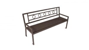 4′ Biscayne Bench with Back, Portable/Surface Mount