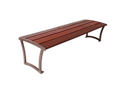 8′ Bryce Steel Bench without Back, Portable/Surface Mount