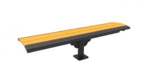 Arches CEDAR RECYCLED PLASTIC 6′ T CANTILEVER BENCH, INGRO