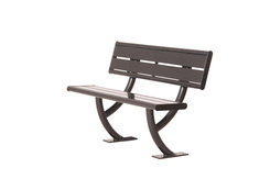 4′ Acadia Bench with Back, Surface Mount