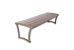 4′ Bryce Steel Bench without Back, Portable/Surface Mount